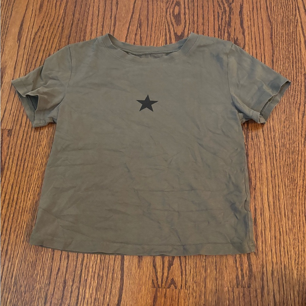 Women’s Olive Green Star T-Shirt